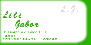 lili gabor business card